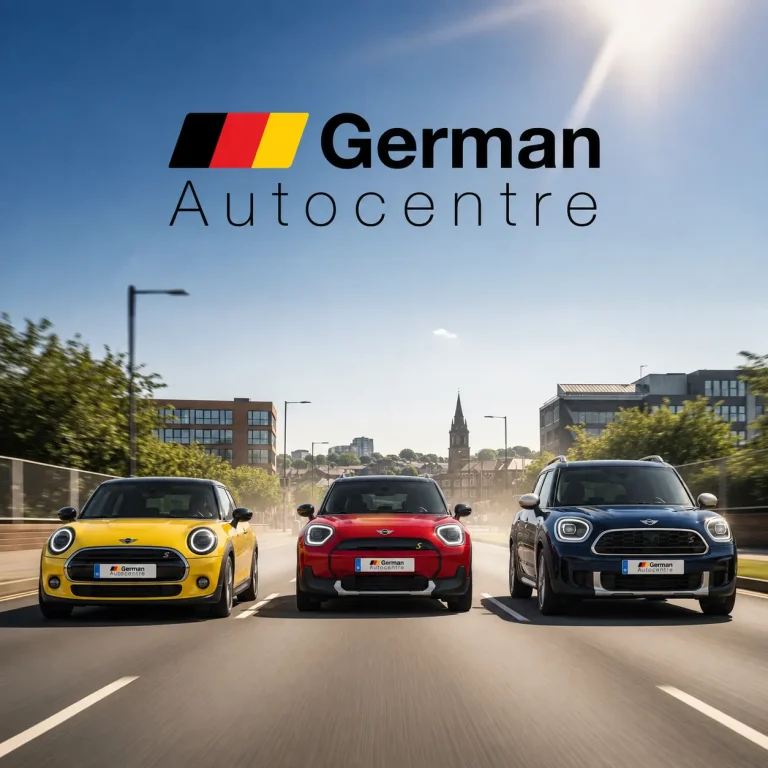 MINI Cooper, MINI Aceman and MINI Countryman driving through Sheffield for German Autocentre