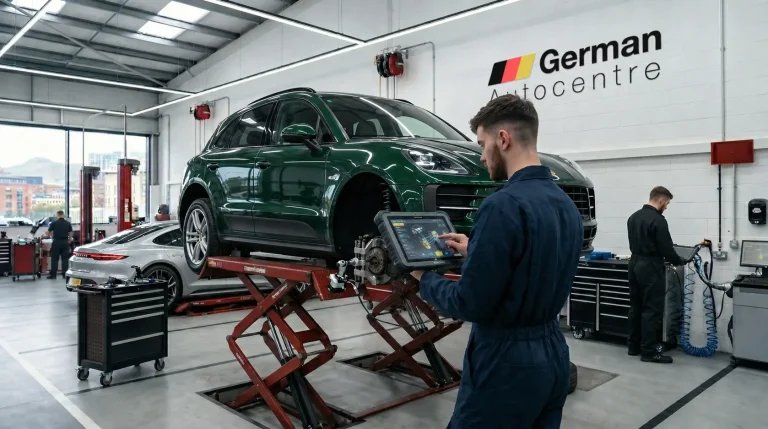 Porsche Macan diagnostics and servicing at German Autocentre in Sheffield