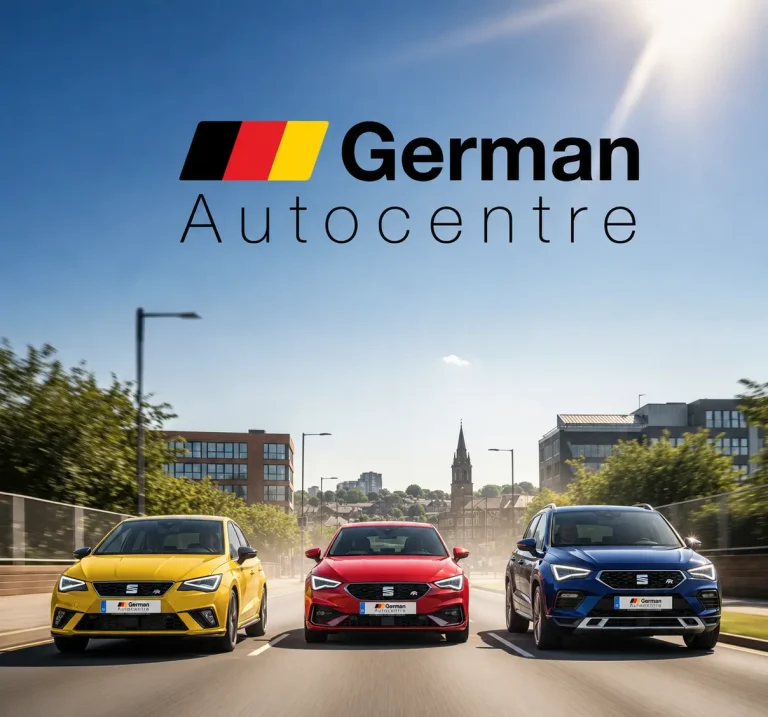 SEAT Ibiza, Leon and Ateca models driving through Sheffield for German Autocentre